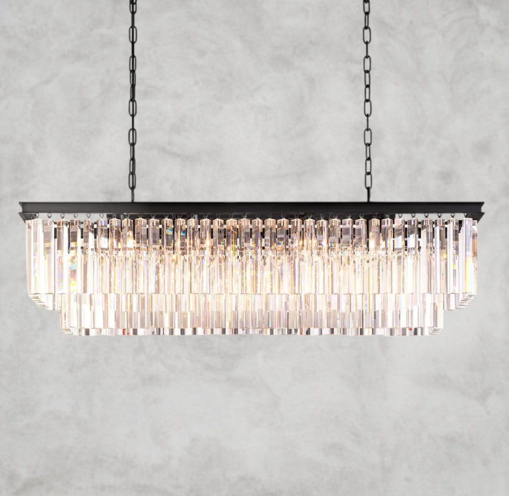 1920S Odeon Rectangular Chandelier 40", 49", 59"